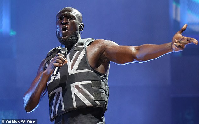 During the live session, the singer revealed that British rapper Stormzy (pictured in 2019 at Glastonbury) had inspired her music