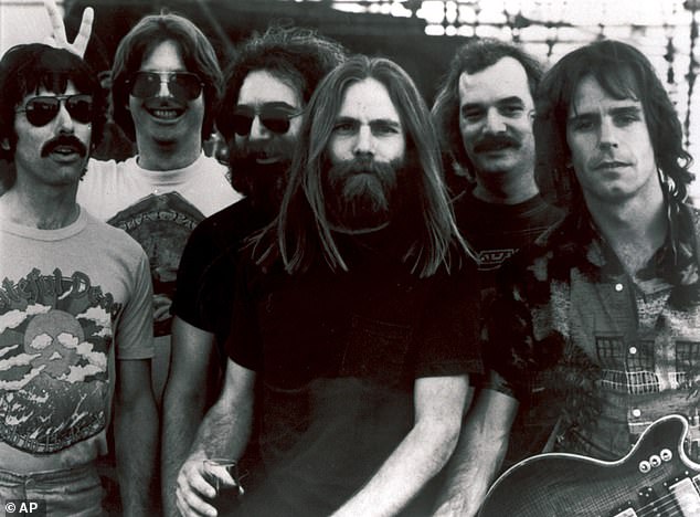 Lesh (second from left) is pictured with Grateful Dead members Mickey Hart, Jerry Garcia, Brent Mydland, Bill Kreutzmann and Bob Weir