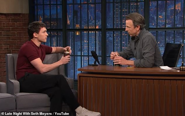 Tom joined Seth Meyers to talk about his new brand of zero-proof beers, Bero