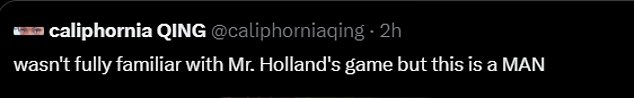 Fans quickly took to social media to call him a 'king', with one writing: 'wasn't fully familiar with Mr.'s game. Holland, but this is a MAN'