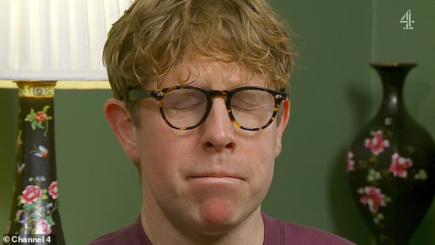 Josh Widdicombe (pictured), who watched with fellow comedian Stephen Merchant, described Glen's story as 'pure hell' as he burst into tears