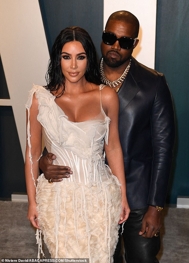 Kanye married Bianca in December 2022, just a month after his divorce from Kim (pictured in February 2020) was finalized. The exes share four children: North, 11, Saint, eight, Chicago, six, and Psalm, five