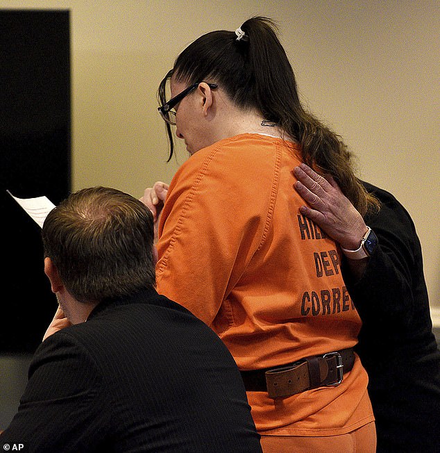 Danielle Dauphinais, 38, shook and sobbed in the courtroom as she was jailed on Friday