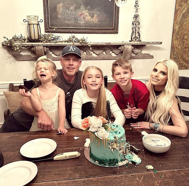 The pop star and the former NFL tight end married in 2014 and share three children: daughters Max, 12, and Birdie, five, and son Ace, 11; all pictured May 2023