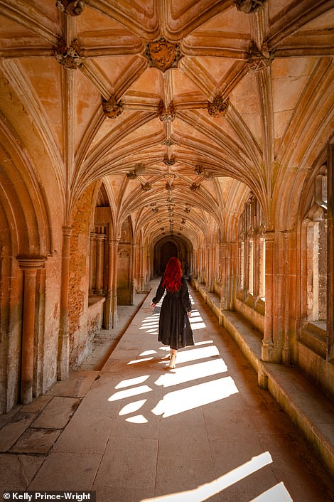 LACOCK ABBEY, WILTSHIRE (ABOVE): This location was used for several Harry Potter film shoots. “So many magical places inside,” says Kelly