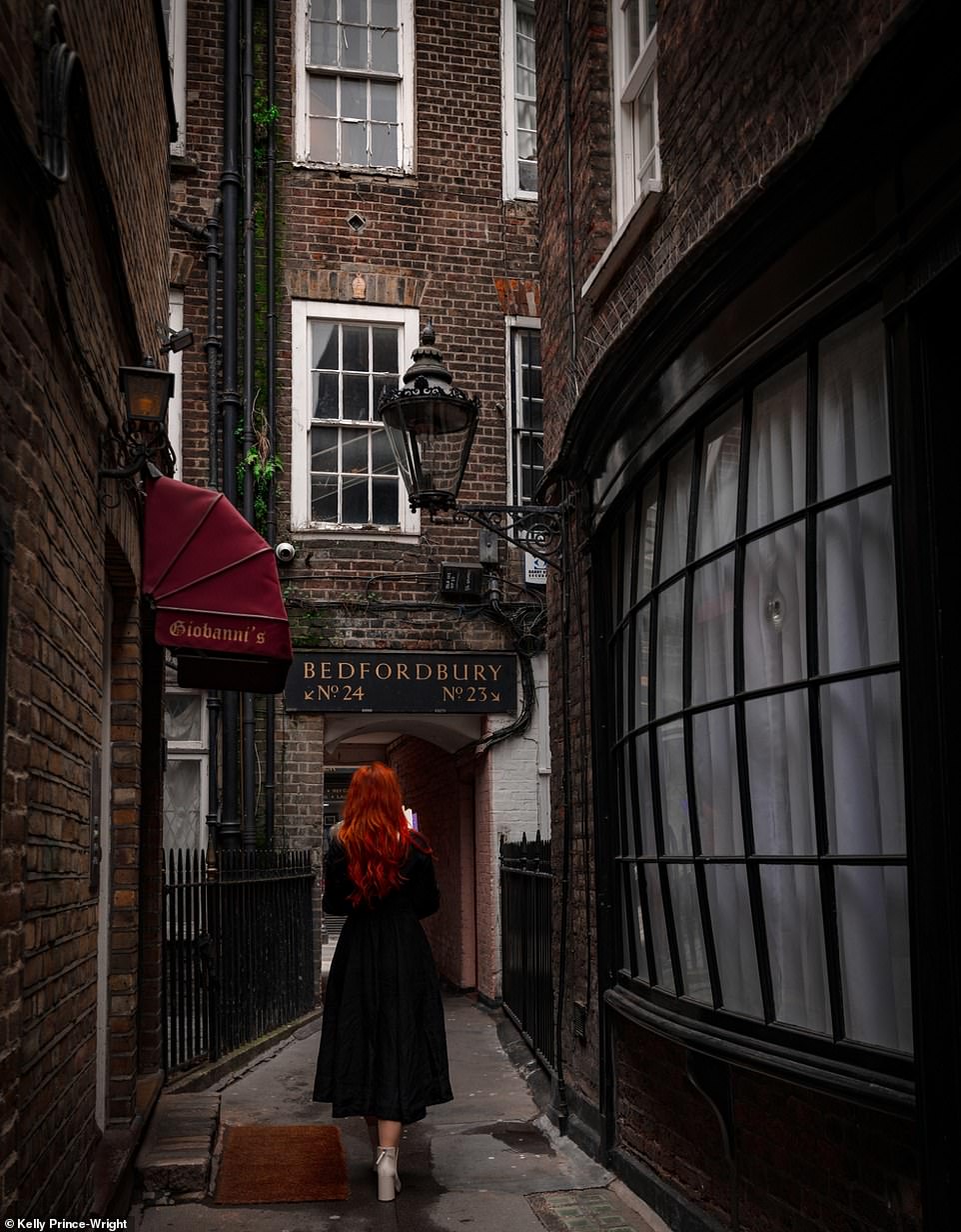 GOODWIN'S COURT, LONDON: In reference to the Harry Potter location, Kelly captioned this image with the question: 