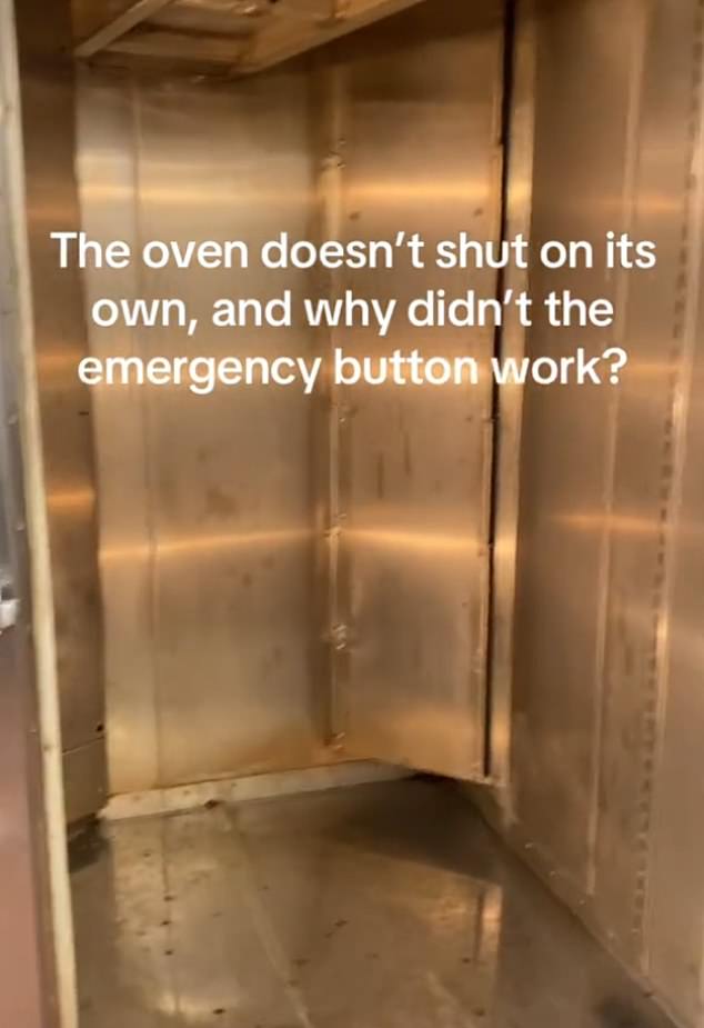 An American woman has shared a series of clips on TikTok illustrating how walk-in ovens work, taking her followers inside the steel box