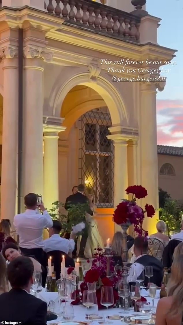 It comes as Lucy revealed her brother-in-law, fellow NRL star George Burgess, serenaded the couple on their wedding day