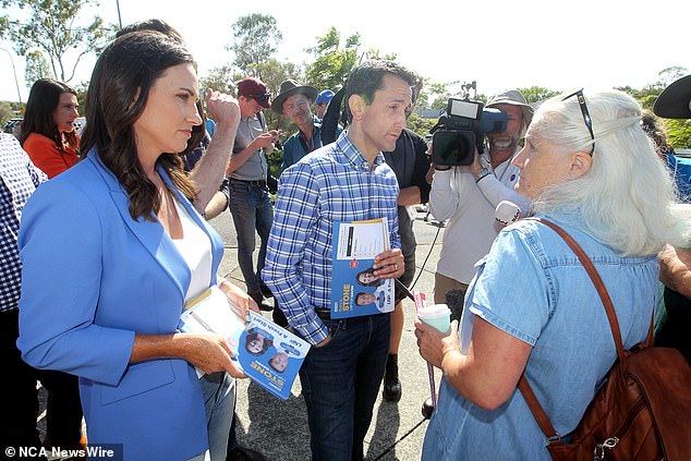 Ms Stone and Opposition Leader David Crisafulli will be confronted by local resident Vicki Campbell on Saturday