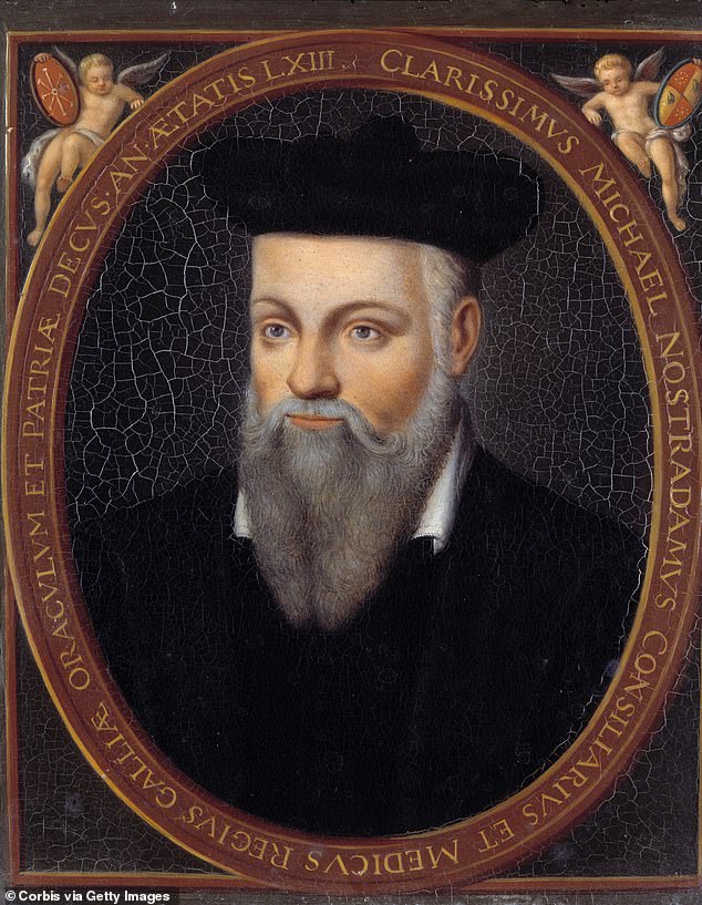 A portrait of astrologer Michel de Nostre-Dame, better known as Nostradamus, who lived between 1503 and 1566)