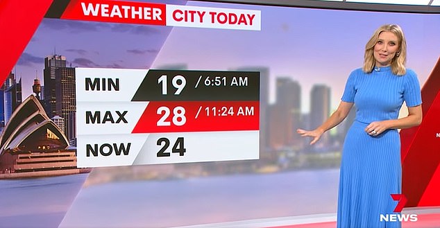 Seven journo Asimus, 39, meanwhile, will continue presenting the weather for Sydney's regular weekly news, with Mark Ferguson and Angela Cox on the desk