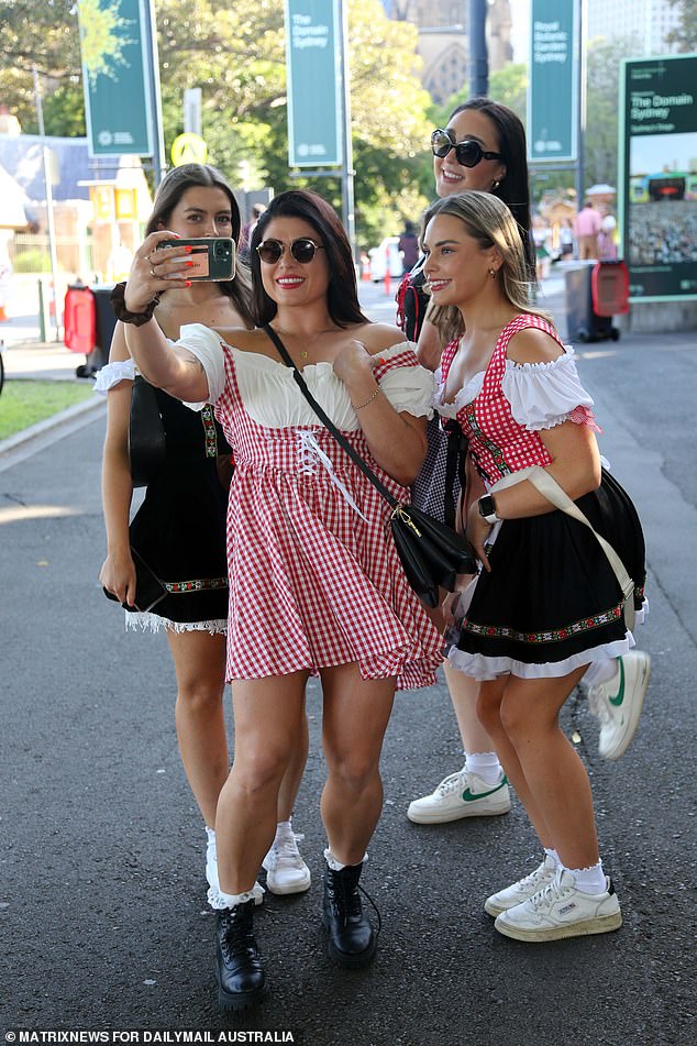 Quick selfie: these ladies wanted to capture the moment before the real partying started