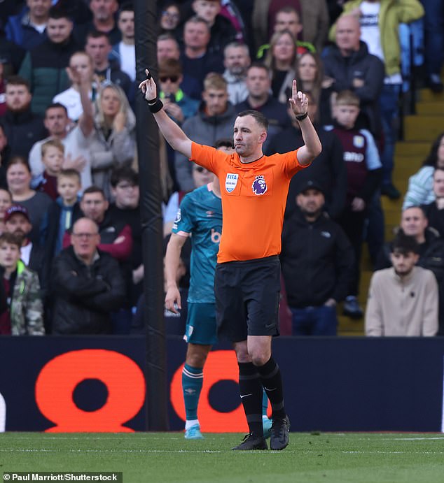 Referee Chris Kavanagh imagined his decision to award McGinn's goal had changed