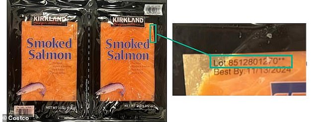 Potentially contaminated items have lot number 8512801270 printed in the upper right corner of the package and should not be eaten