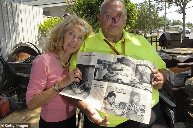 LaDonna and St James Davis in July 2008 at their home in West Covina, California, talking about their love of cars and missing chimpanzee 'child' Moe