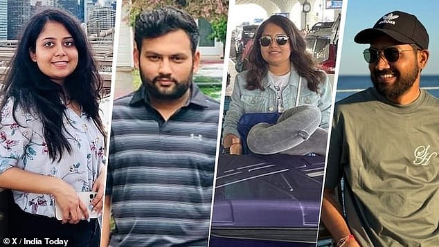 A pair of siblings, Ketaba and Nil Gohil from Gujarat, and friends Jairaj Singh Sisodia and Digvijay Patel – all in their 20s and 30s – were declared dead on the spot.