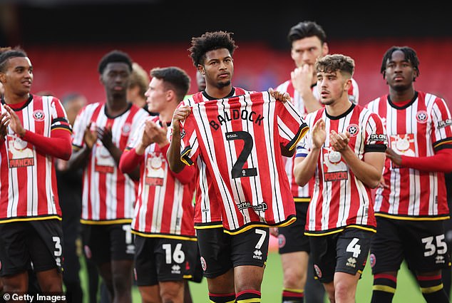 Baldock's jersey was then paraded through Bramall Lane by Sheffield United players after the match