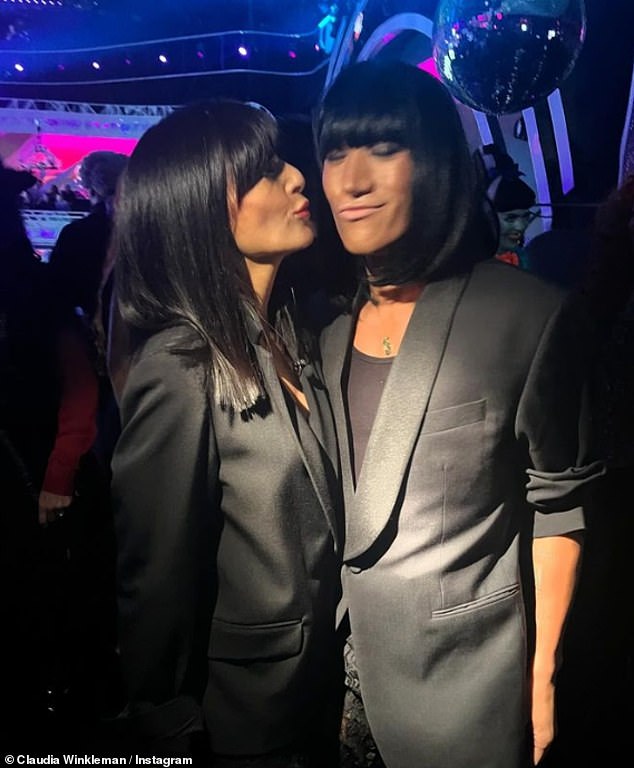 Professional dancer Carlos Gu looked unrecognizable as he transformed into host Claudia Winkleman, wearing a matching outfit like hers