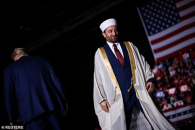 “The bloodshed has to stop all over the world, and I think this man can make that happen,” said Imam Belal Alzuhairi, who spoke at Trump's rally.