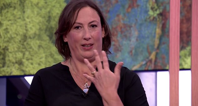 Miranda Hart shows off her ring on BBC's The One Show - it was recently revealed she was married