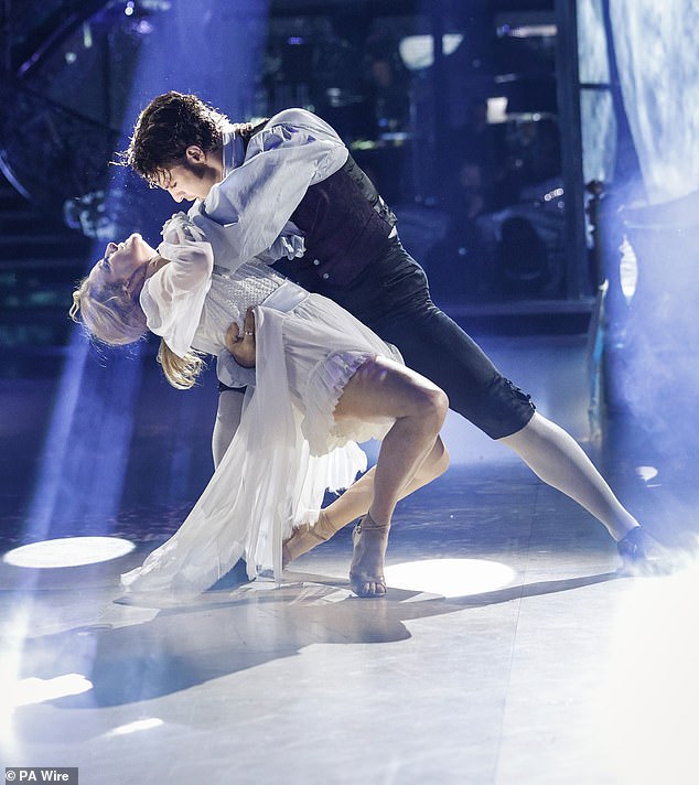 Sarah Hadland and Vito Coppola during their performance on Saturday's Strictly Come Dancing live show