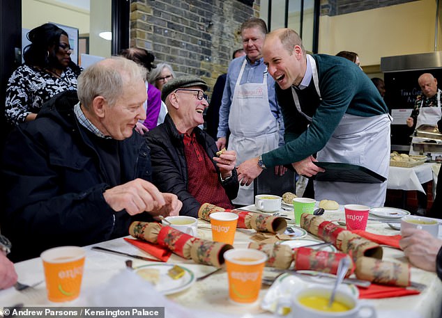 Prince William offers help at The Passage at Kensington Palace