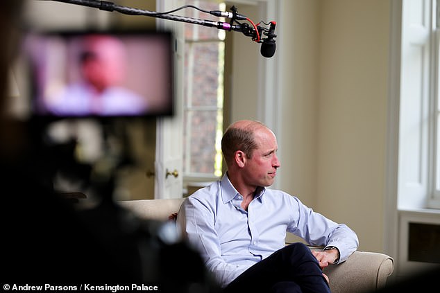 The Prince of Wales behind the scenes during the filming of a documentary for the Homewards Campaign