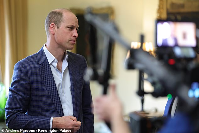 A look at William during filming for 'Prince William: We Can End Homelessness' on ITV1 and ITVX