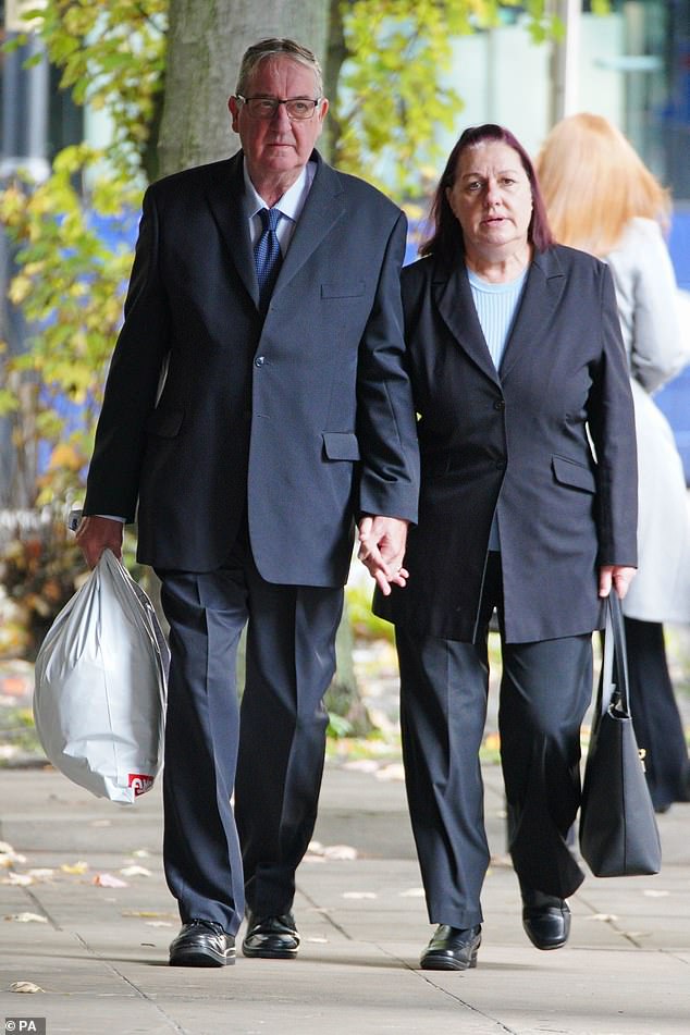 John and Susan Letby, parents of Lucy Letby, arrive at Manchester Crown Court for their daughters' murder trial in 2022