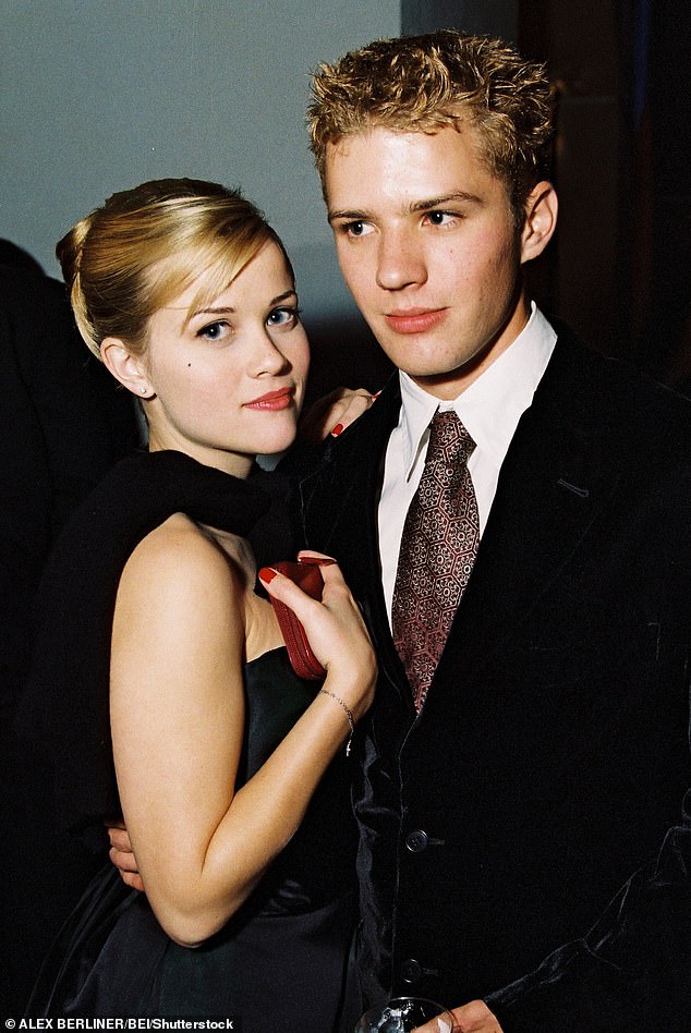 Witherspoon was first married to Ryan Phillippe from 1999 to 2006; they are pictured in 1998