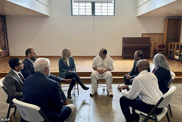 Texas lawmakers meet with Robert Roberson at a prison in Livingston, Texas, on Friday, September 27, 2024