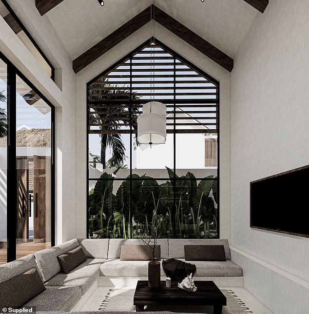 The couple decided to invest in a beautiful two-bedroom villa, complete with two bathrooms and a swimming pool, located in the heart of Bingin (a mockup of what their villa will look like).