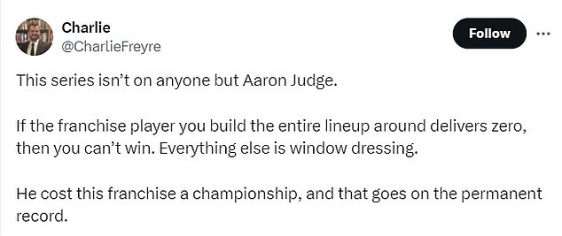 1730004038 807 Aaron Judge blasted by Yankees fans for embarrassing World Series