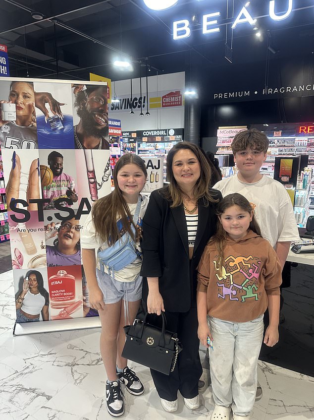 But success came fast and furious: Emmylou products flew off the shelves within 48 hours of release. “I'm still just a single mom running around trying to get things done,” Emmylou laughs as she reflects on her brand's meteoric rise. (Pictured with her three children: Sage, 13, Camellia, 12, and Vida, 9)