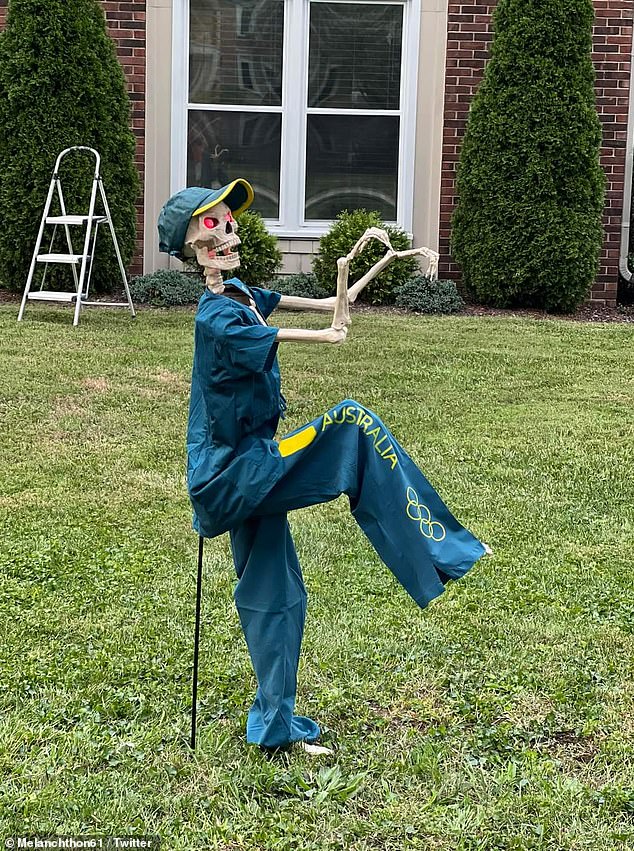 The Olympic break dancer is becoming a popular choice for Halloween decorations and costumes