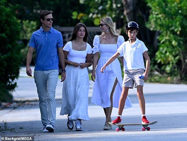 Joseph hobbled along on a skateboard and sensibly wore a helmet, white polo shirt, gray shorts and bright red sneakers