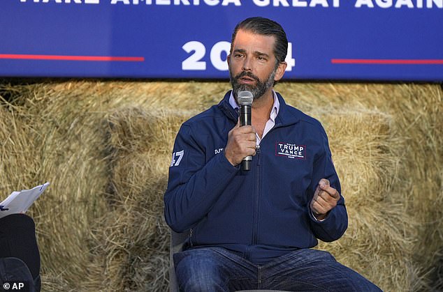 Don Jr. spoke on October 18 in Red Springs, North Carolina