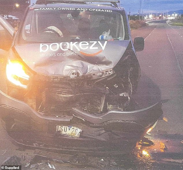 The crash destroyed his work truck and left him with life-changing injuries