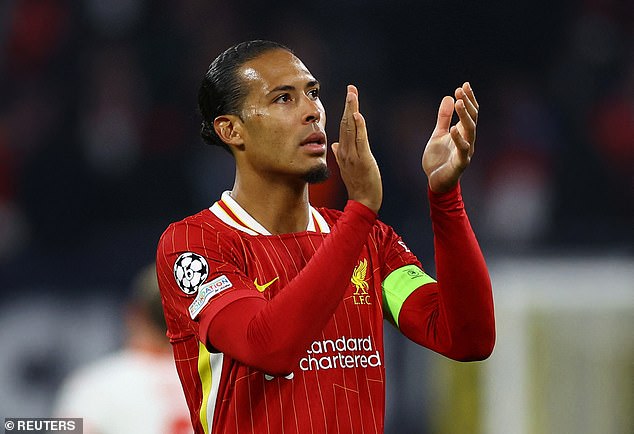 Liverpool captain Virgil van Dijk has teamed up with Arsenal's Gabriel, while William Saliba is suspended