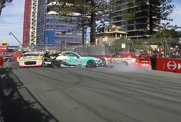 James Courtney had crashed into the side of De Pasquale and suffered minor damage to his bonnet