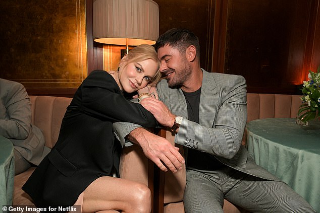 Nicole Kidman and Zac Efron attend the world premiere after party for Netflix "A family affair"