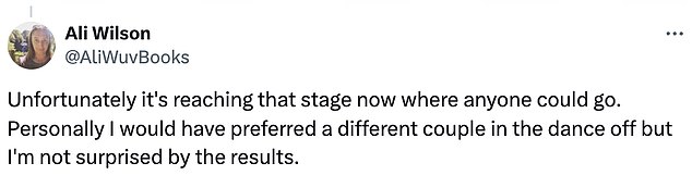 After seeing the spoiler, fans admitted their surprise, but most agreed that it was the right time for the eliminated couple to go home as the competition started to get tougher.