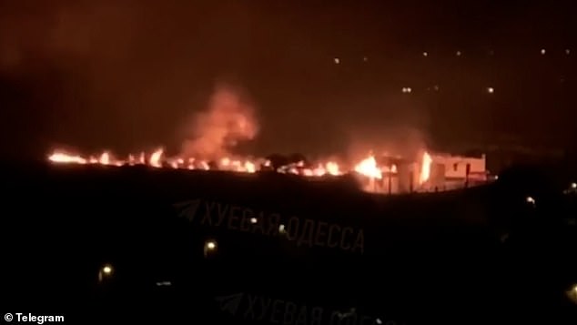 Major Ukrainian news channel Unian said 'the cause of the fire is unknown'