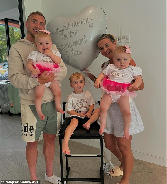 The Love Island star, 28, gave birth to son Santiago, three, with her former partner Sammy Kimmence in 2021 before welcoming twins with fiancé Jarrod in 2023