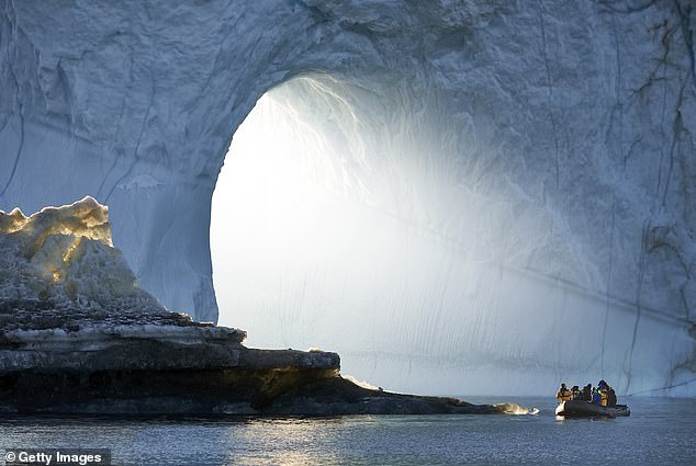 People on a raft next to icebergs (photo). The island is known for its rich culture and breathtaking landscapes