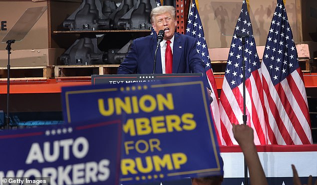 Donald Trump nearly tied with the VP in a recent poll of union members in Michigan