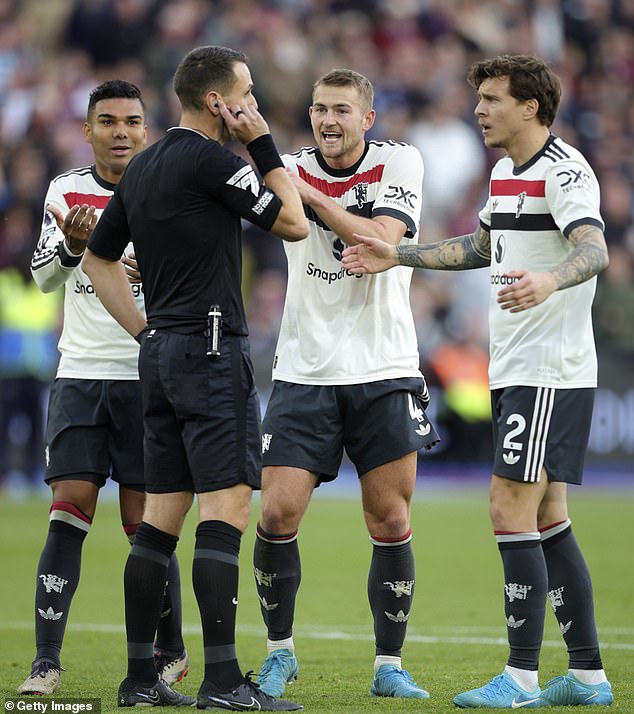 Ten Hag and his players were furious when referee David Coote awarded the hosts a penalty after a lengthy VAR investigation