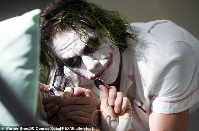 Heath Ledger's 2008 portrayal of The Joker was M. Night's inspiration for his costume this year