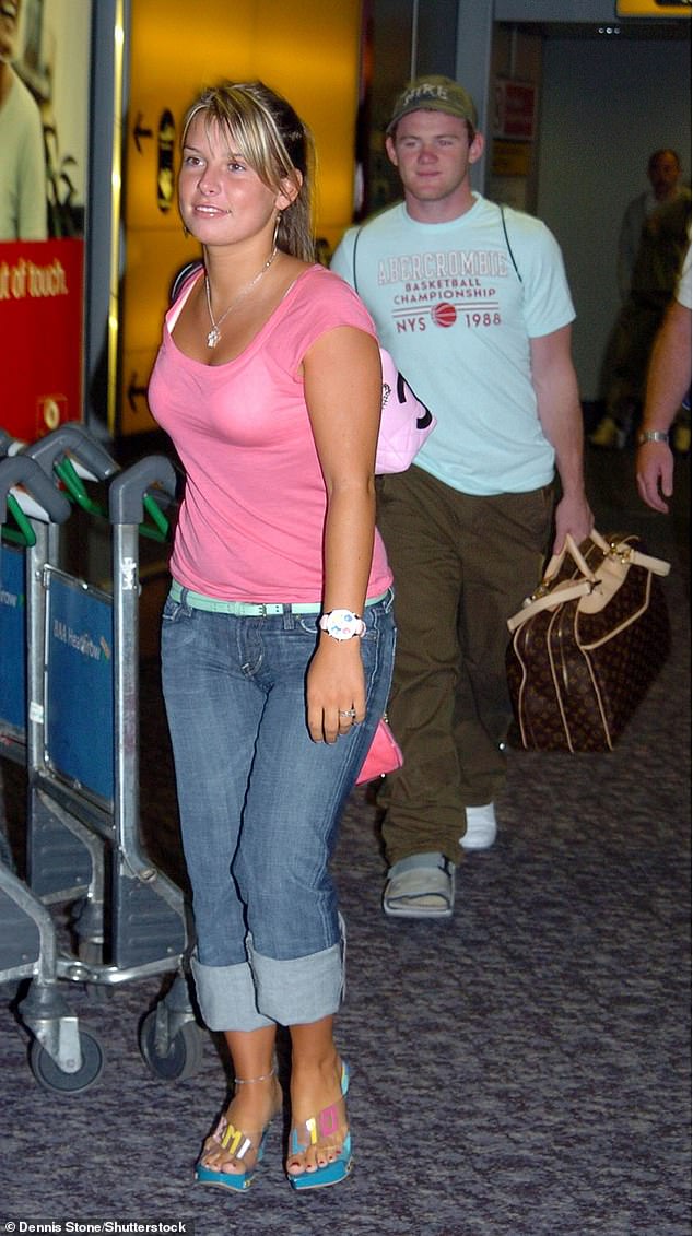 The WAY explained that she doesn't really have time to pamper herself anymore, but when she was younger she would spend all day getting ready (pictured with Wayne in 2004)