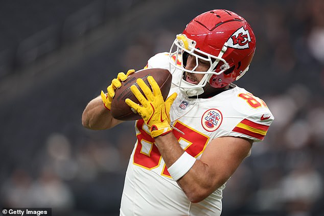 Kelce imagined himself on the field warming up with his team before the game